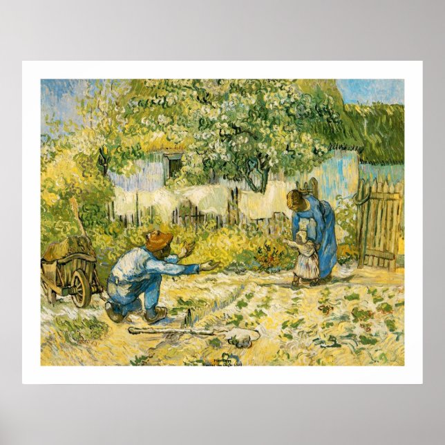 Póster Primeros pasos de Vincent van Gogh 1890 (Frente)