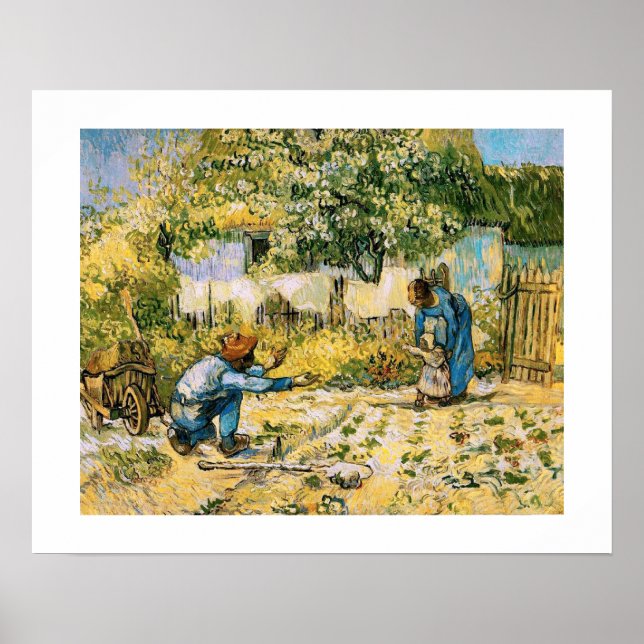 Póster "Primeros pasos" por Vincent Van Gogh Bella Artes  (Frente)