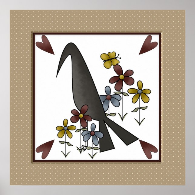 Póster Primitive Country Crow (Frente)