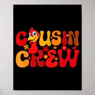 Póster Primo Crew Squad Pavo de Acción de Gracias Familia