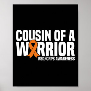 Póster Primo De Un Guerrero Naranja Ribbon Rsdcrps Awaren