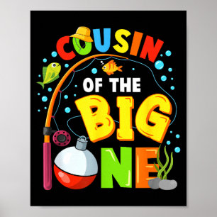 Póster Primo del grande pescador del cumpleañero familia
