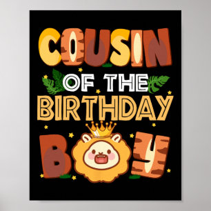 Póster Primo Del Niño De Cumpleaños Fiesta De La Familia