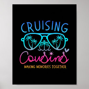 Póster Primos de crucero haciendo recuerdos juntos Crucer