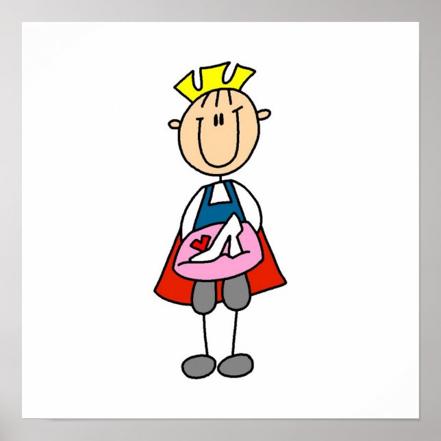 Póster Prince con zapatilla de cristal (Frente)