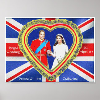 Póster Prince William and Catherine Royal Boda