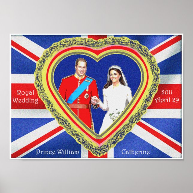 Póster Prince William and Catherine Royal Boda (Frente)