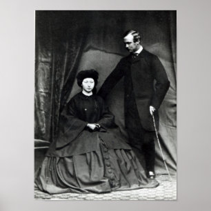Póster Princesa Alicia y príncipe Luis de Hesse, 1860