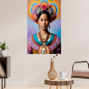 Póster Princesa asiática con gran collar