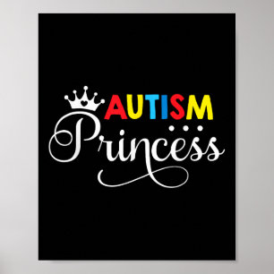 Póster Princesa de Autismo Hija Familia Niños Autistas En