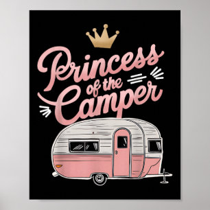 Póster Princesa De Camper Furgoneta De Camping Remolque R
