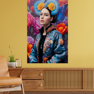 Póster Princesa de moda en una chaqueta