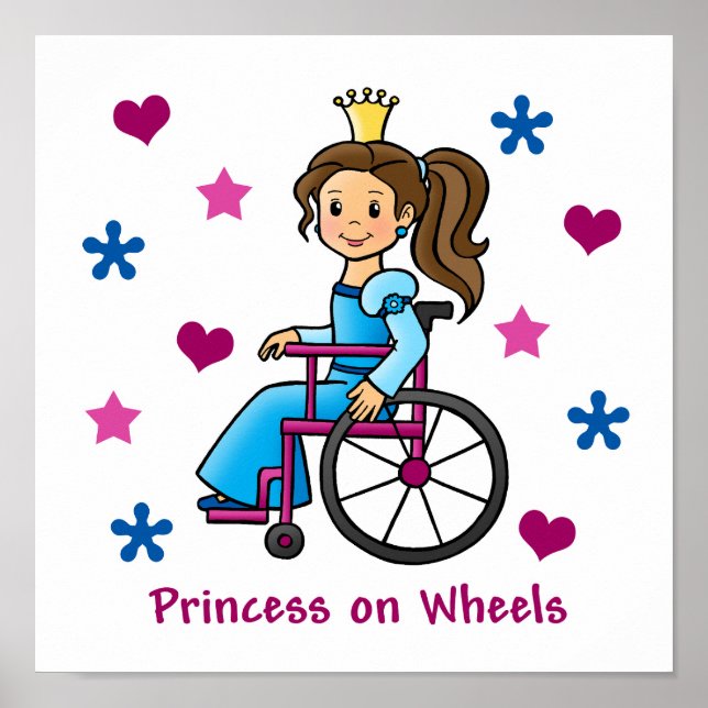 Póster Princesa de silla de ruedas (Frente)