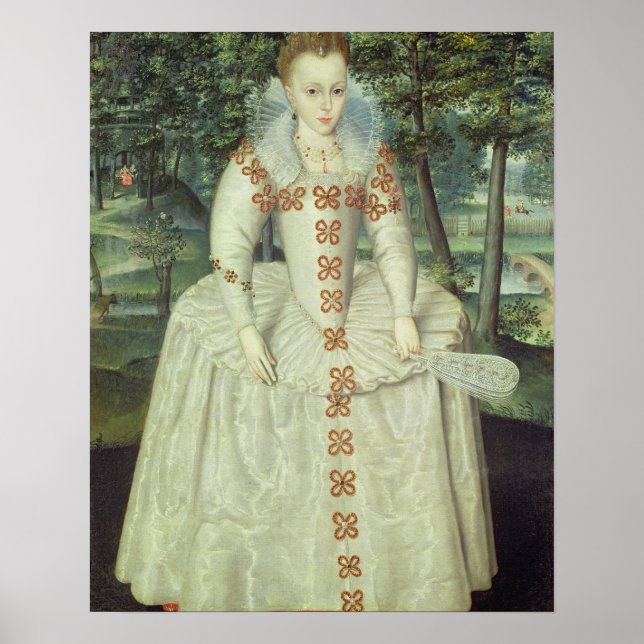 Póster Princesa Elizabeth (1596-1662) 1603 (aceite sobre  (Frente)