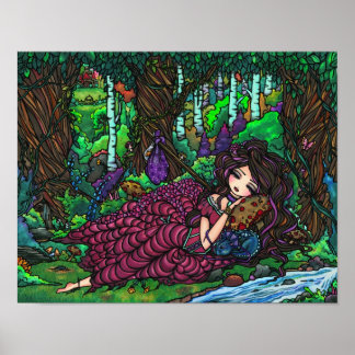 Póster "Princesa fugitiva" Fairy Dragon Fantasy Forest Ar