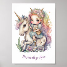 Princesa Hada Unicornio Colores Arcoíris Personali