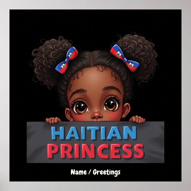 Póster Princesa haitiana por el Día de la Bandera America (Frente)