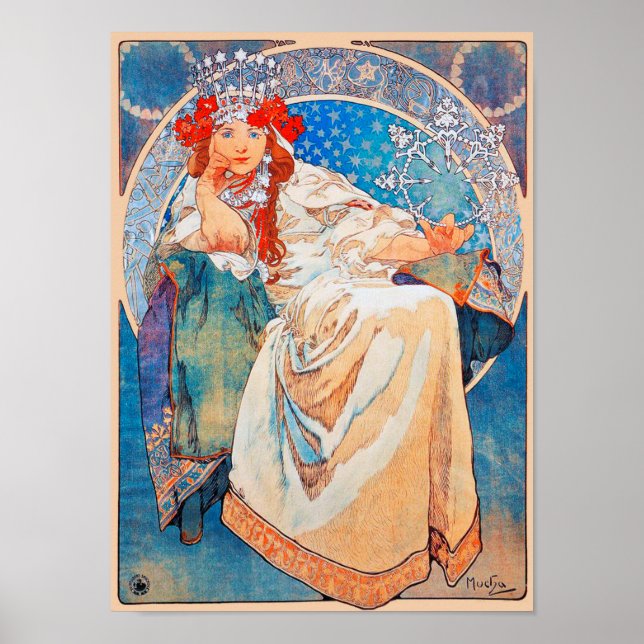 Póster Princesa Hyacinth, Mucha (Frente)