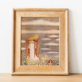 Póster Princesa John Bauer en la pradera de flores