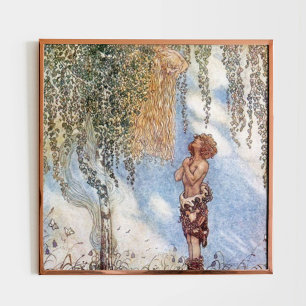 Póster Princesa John Bauer en un árbol