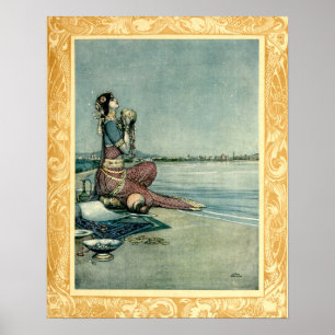 Póster Princesa junto al mar de Heath Robinson
