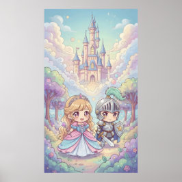 Póster Princesa Knight Magic Castle Forest
