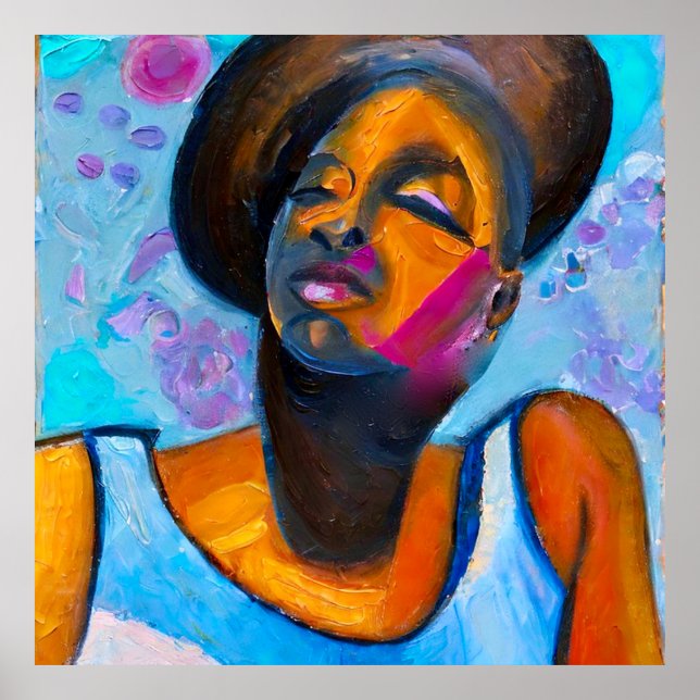 Póster Princesa Nubia poderosa Mujer Negra (Frente)