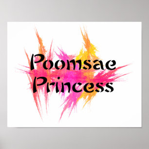 Póster Princesa Poomsae Rosa