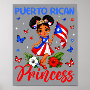 Póster Princesa puertorriqueña Puerto Rico hispano