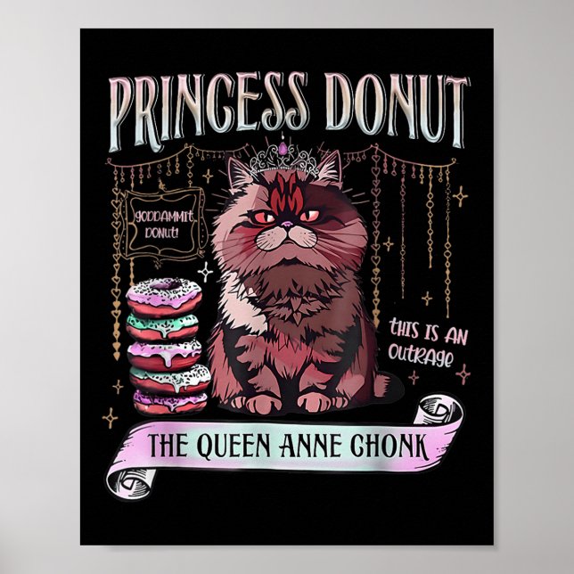 Póster Princesa Retro Donut Dungeon Crawler Carl Book Lov (Frente)
