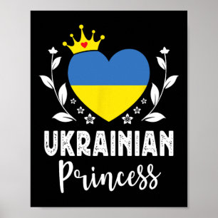 Póster Princesa ucraniana Bandera de Ucrania Orgullosa ch