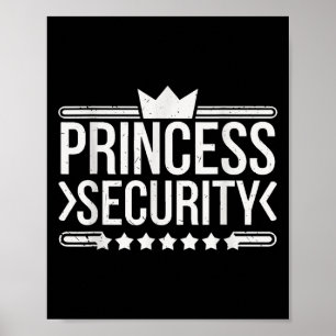 Póster Princesa Vintage Niños De Seguridad Hermano Cumple