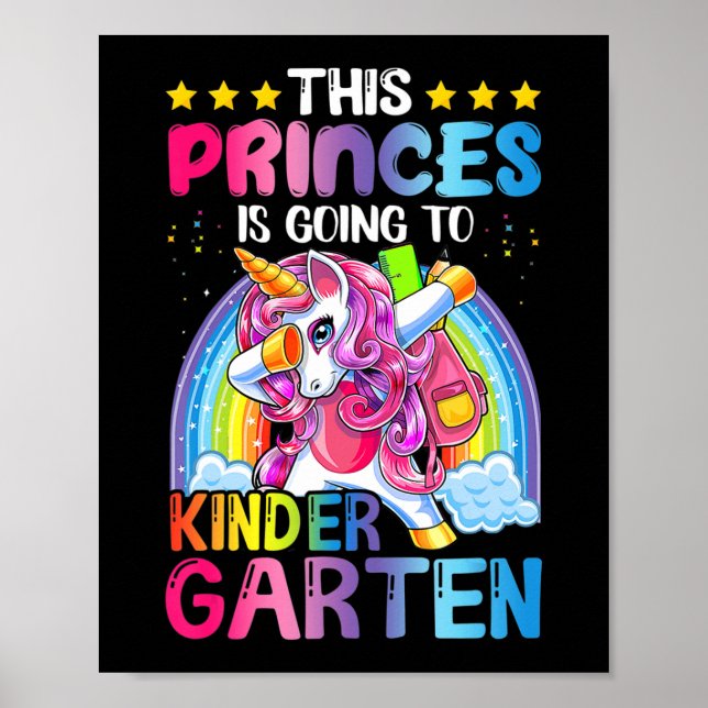 Póster Princesa vuelve a la escuela con regalo de guarder (Frente)