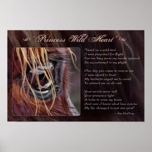 Póster Princesa Wild Heart inspirador, © Kim McElroy