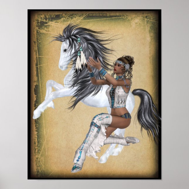 Póster Princesa y Poster de caballos de Estados Unidos (Frente)