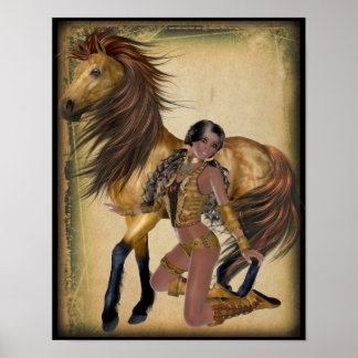 Póster Princesa y Poster de caballos de Estados Unidos