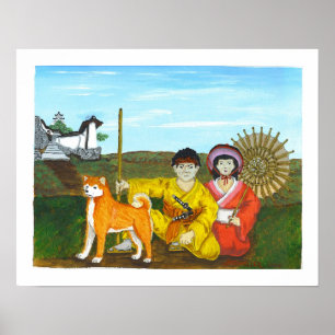 Póster princesa y samurai de Akita