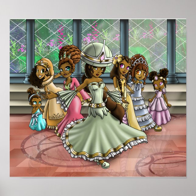 Póster Princesas afroamericanas (Frente)