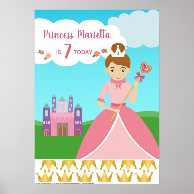 Póster Princess Fiesta Pin The Tail Game (Frente)