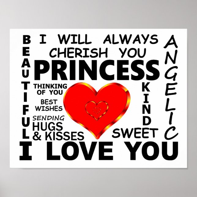 Póster Princess I Love You (Frente)