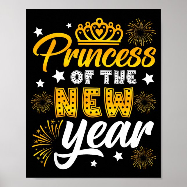 Póster Princess Of The New Year 2026 New Years Eve Firewo (Frente)