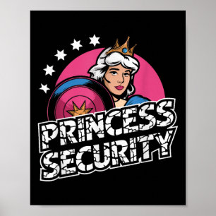 Póster Princess Security Birthday Dad &amp; Mom Boys Brot