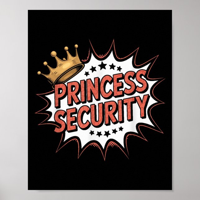 Póster Princess Security Retro Nacimiento Papá & amp; Mam (Frente)