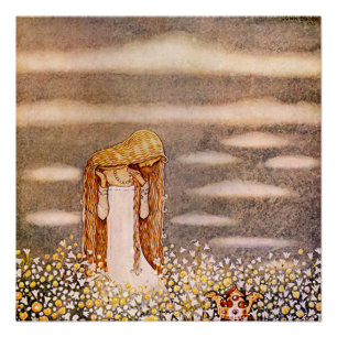 Póster “Princess Tuvstarr” John Bauer Acuarela