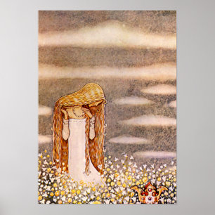 Póster “Princess Tuvstarr” John Bauer Acuarela