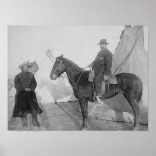 Póster Principal "oso rocoso" de Oglala con blanco