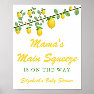 Póster Principal Squeeze Lemon Género Neutral Baby Shower