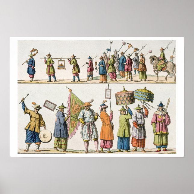 Póster Principales empleados del proc. del emperador chin (Frente)