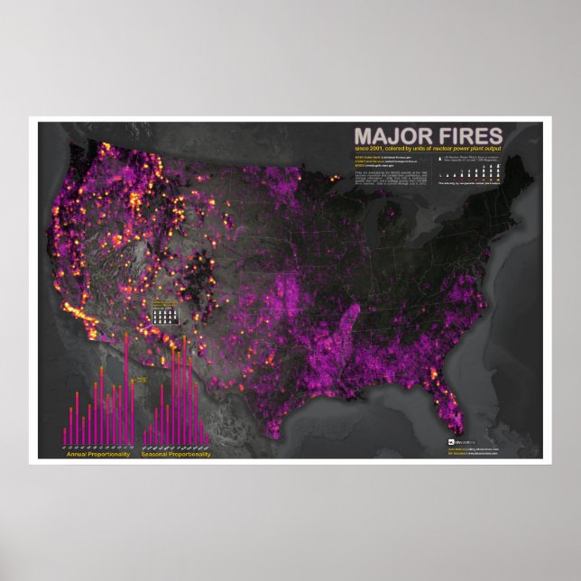 Póster Principales incendios desde 2001 (Frente)
