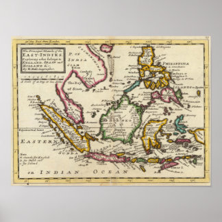 Póster Principales islas de las Indias Orientales